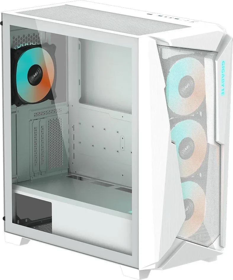 Корпус Gigabyte GB-C301GW белый без БП ATX 3x120mm 5x140mm 2xUSB3.0 audio bott PSU - фото 2