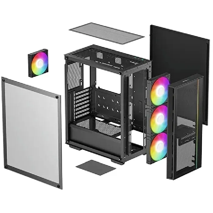 Корпус Deepcool Matrexx 55 V4 MESH черный без БП ATX 7x120mm 2x140mm 2xUSB3.0 audio bott PSU - фото 4