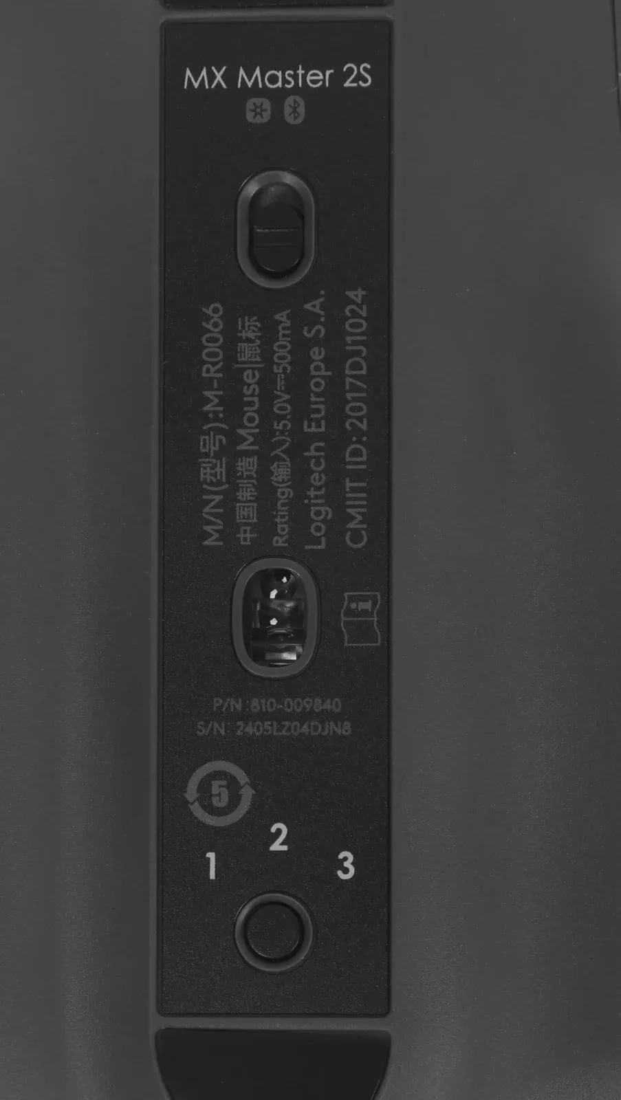 Мышь Logitech MX Master 2S черный оптическая 4000dpi беспров. BT USB 7but 910-007223 - фото 7