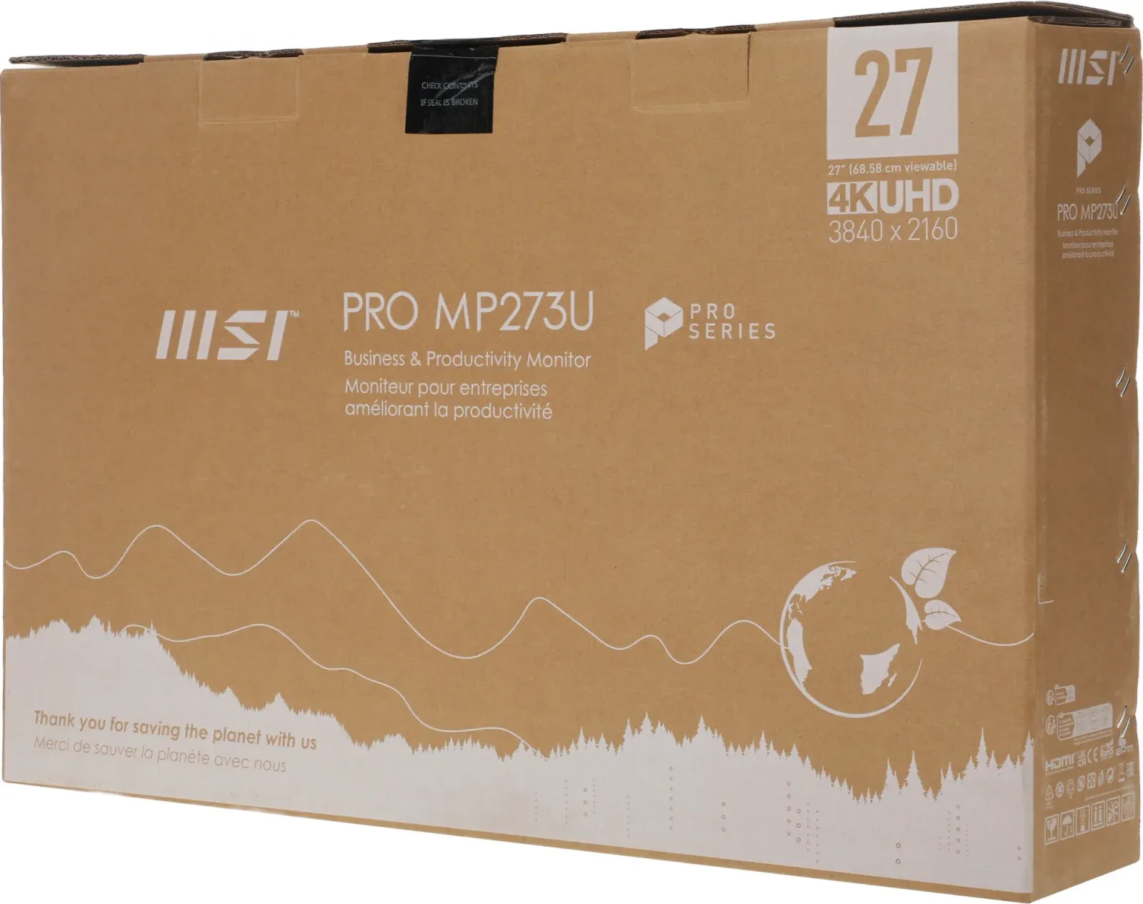 Монитор MSI 27 MP273U черный IPS LED 16:9 HDMI M/M матовая 300cd 178гр/178гр 3840x2160 60Hz DP 4K 3.95кг - фото 7