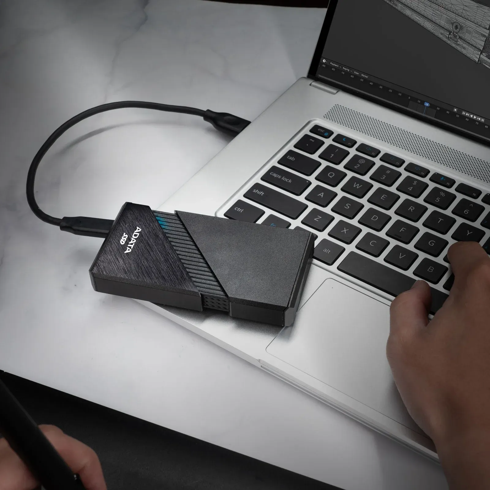 USB A-DATA SE920 черный - фото 4