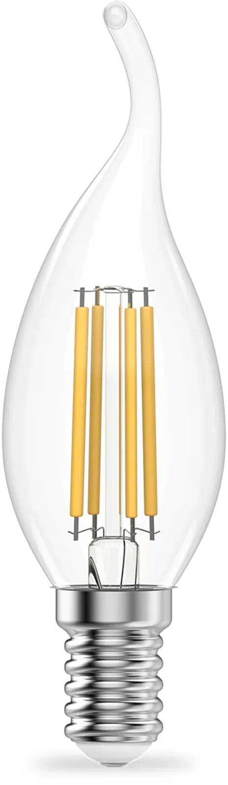 Лампа филам. Gauss Filament 8Вт цок.:E14 свеча 220B св.свеч.бел.теп. упак.:10шт 42118, прозрачный - фото 2