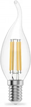 Лампа филам. Gauss Filament 8Вт цок.:E14 свеча 220B св.свеч.бел.теп. упак.:10шт 42118, прозрачный - фото 8