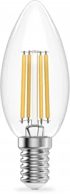 Лампа филам. Gauss Filament 10Вт цок.:E14 свеча 220B св.свеч.бел.нейт. упак.:10шт 32120, прозрачный - фото 8