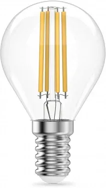 Лампа филам. Gauss Filament 10Вт цок.:E14 шар 220B св.свеч.бел.нейт. упак.:10шт 52120, прозрачный - фото 8
