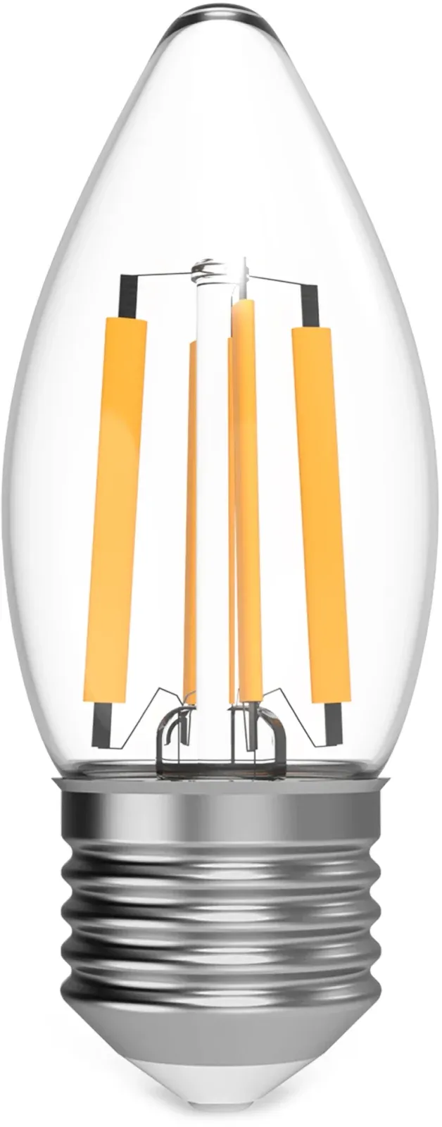 Лампа филам. Gauss Filament 11Вт цок.:E27 свеча 220B св.свеч.бел.теп. упак.:10шт 103802111, прозрачный - фото 2