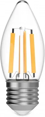 Лампа филам. Gauss Filament 11Вт цок.:E27 свеча 220B св.свеч.бел.теп. упак.:10шт 103802111, прозрачный - фото 8