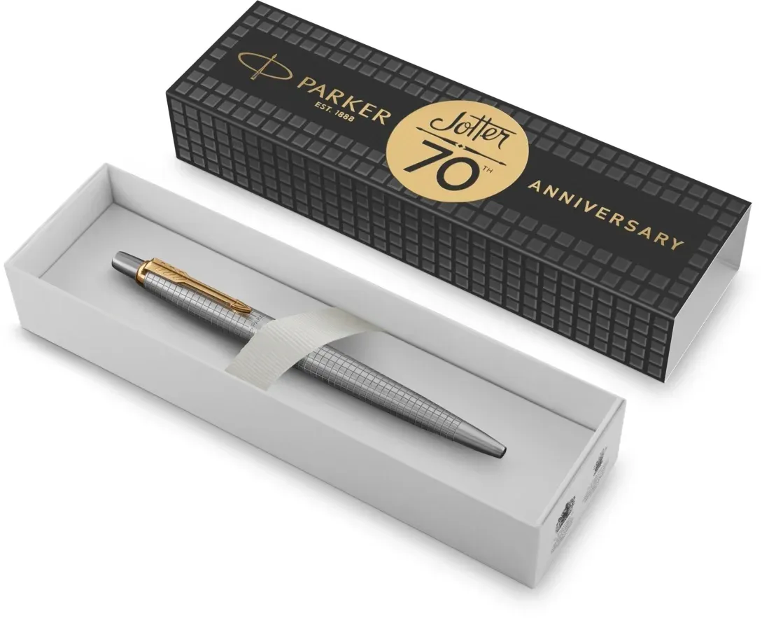 Ручка шариков. Parker Jotter SE 70th Anniversary K163 2205611 Stainless Steel GT син. черн. подар.кор. - фото 2