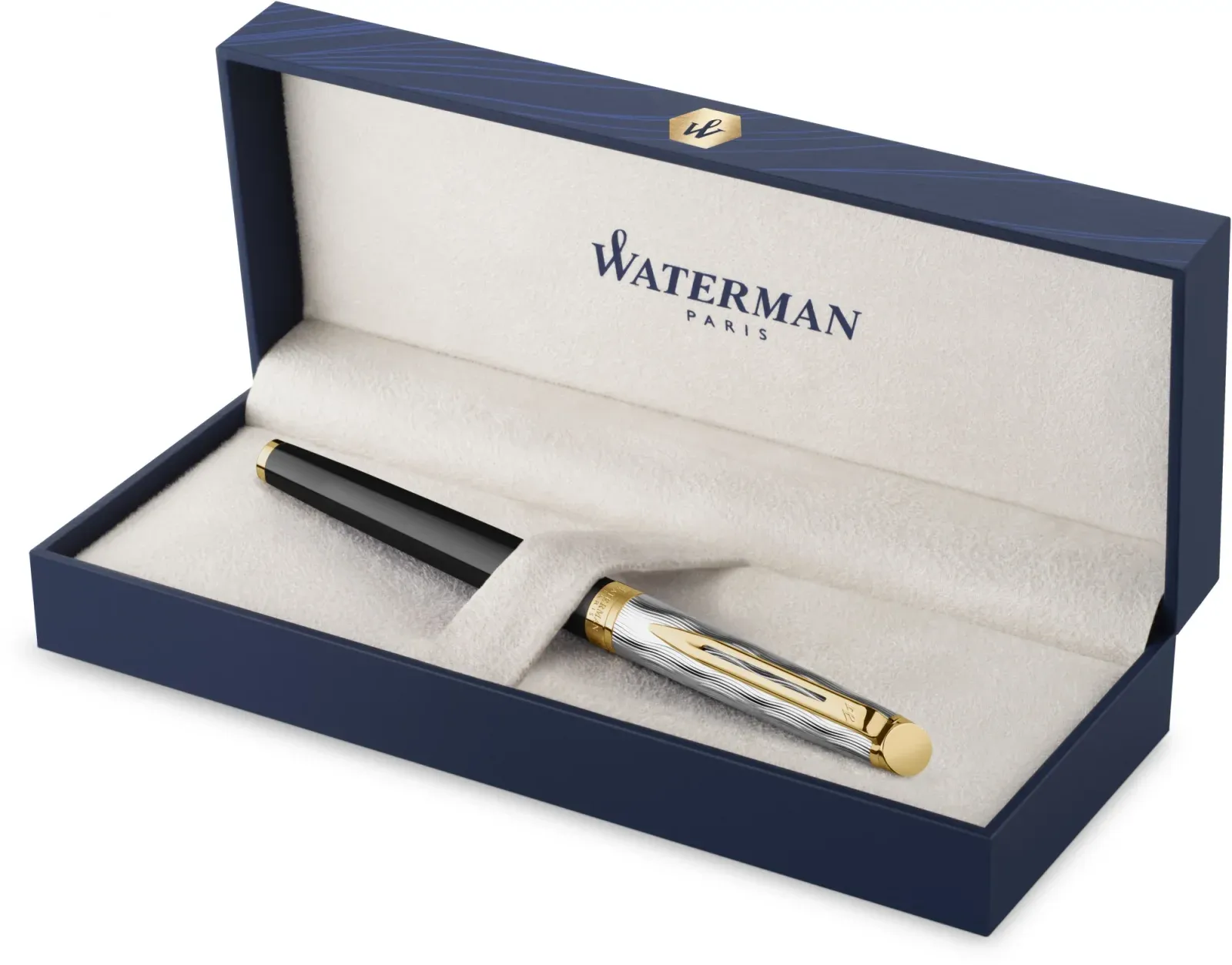 Ручка роллер Waterman Reflections of Paris Hemisphere DeLuxe 2200838 Black GT F черн. черн. подар.кор. - фото 3