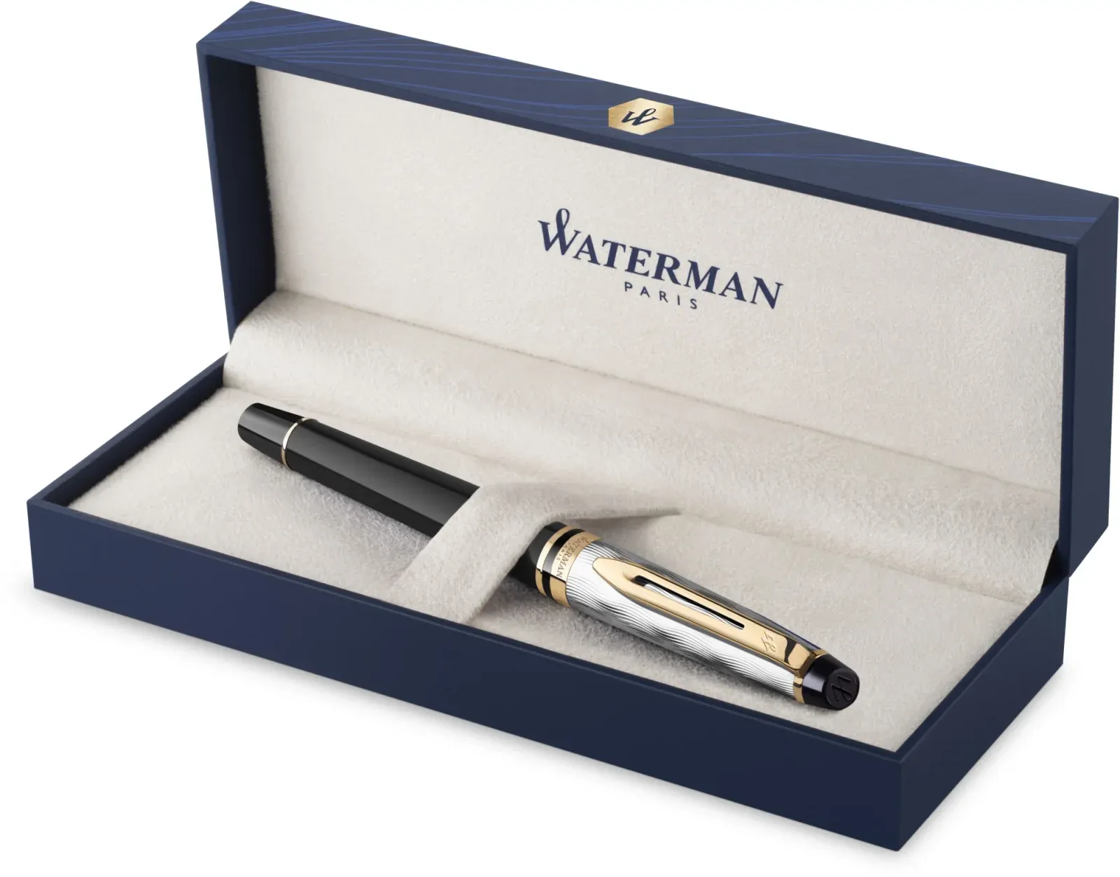 Ручка роллер Waterman Reflections of Paris Expert DeLuxe 2200941 Black GT F черн. черн. подар.кор. золотистый - фото 3