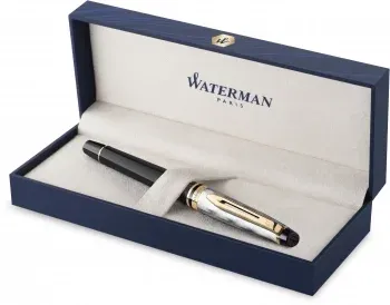 Ручка роллер Waterman Reflections of Paris Expert DeLuxe 2200941 Black GT F черн. черн. подар.кор. золотистый - фото 6