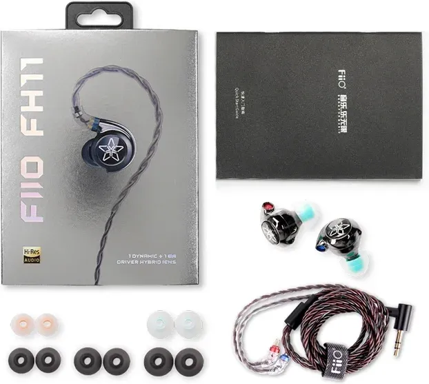 Наушники внутриканальные Fiio FH11 black 1.2м черный проводные в ушной раковине 80003301 - фото 7