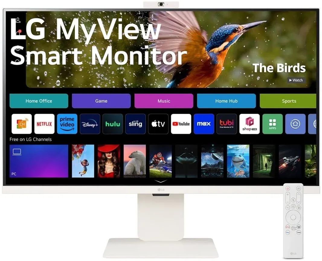 Монитор LG 31.5 MyView 32SR85U-W белый IPS LED 16:9 HDMI M/M Cam матовая HAS 400cd 178гр/178гр 3840x2160 60Hz 4K USB 7.7кг - фото 1