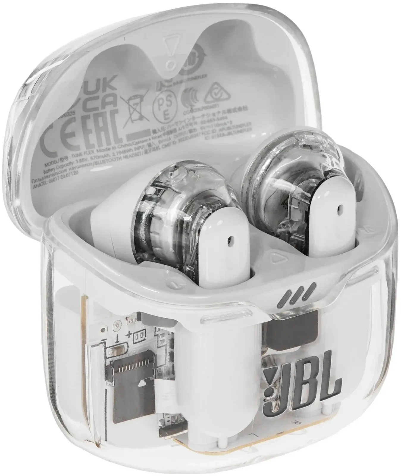 Гарнитура внутриканальные JBL Tune Flex Ghost белый беспроводные bluetooth в ушной раковине JBLTFLEXGWHTCN - фото 5