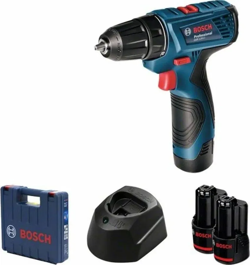 Дрель-шуруповерт Bosch GSR 120- LI аккум. патрон:быстрозажимной кейс в комплекте 06019G8020 - фото 1