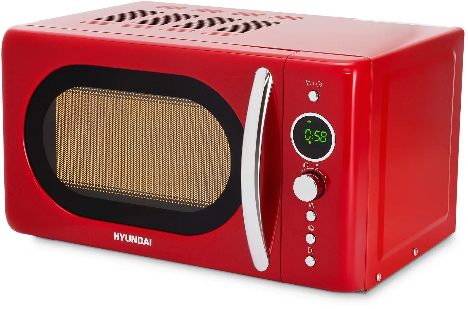 Микроволновая Печь Hyundai HYM-D3037 20л. 700Вт красный/серебристый, 20 л - фото 3