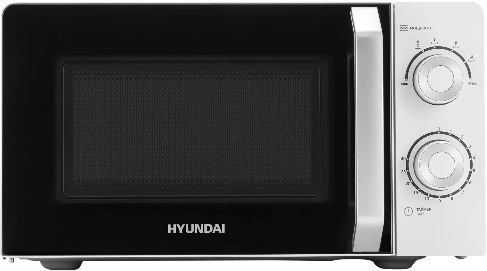 Микроволновая Печь Hyundai HYM-M2053 20л. 700Вт белый/серебристый, 20 л - фото 3