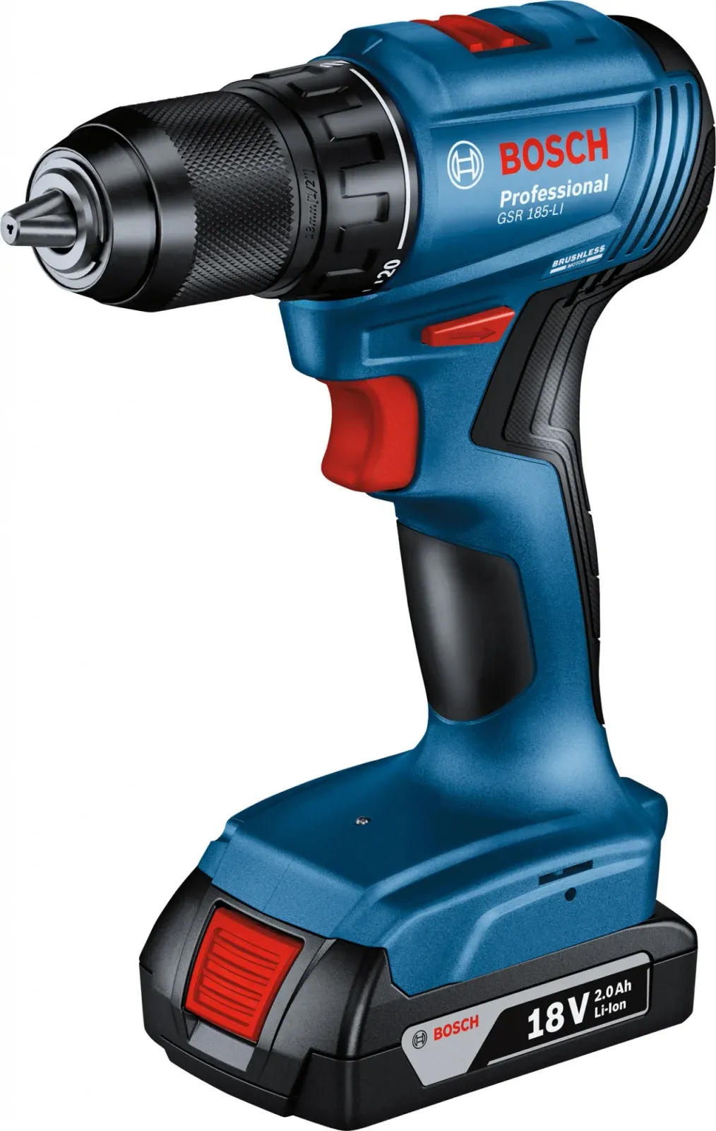 Дрель-шуруповерт Bosch GSR 185-LI аккум. патрон:быстрозажимной кейс в комплекте 06019K3000 - фото 2
