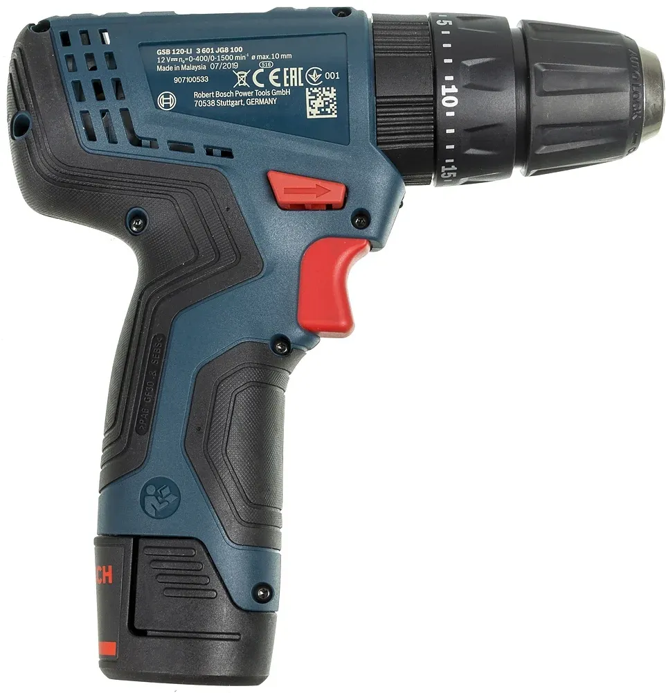 Дрель-шуруповерт Bosch GSB 120-LI аккум. патрон:быстрозажимной кейс в комплекте 06019G8100 - фото 3