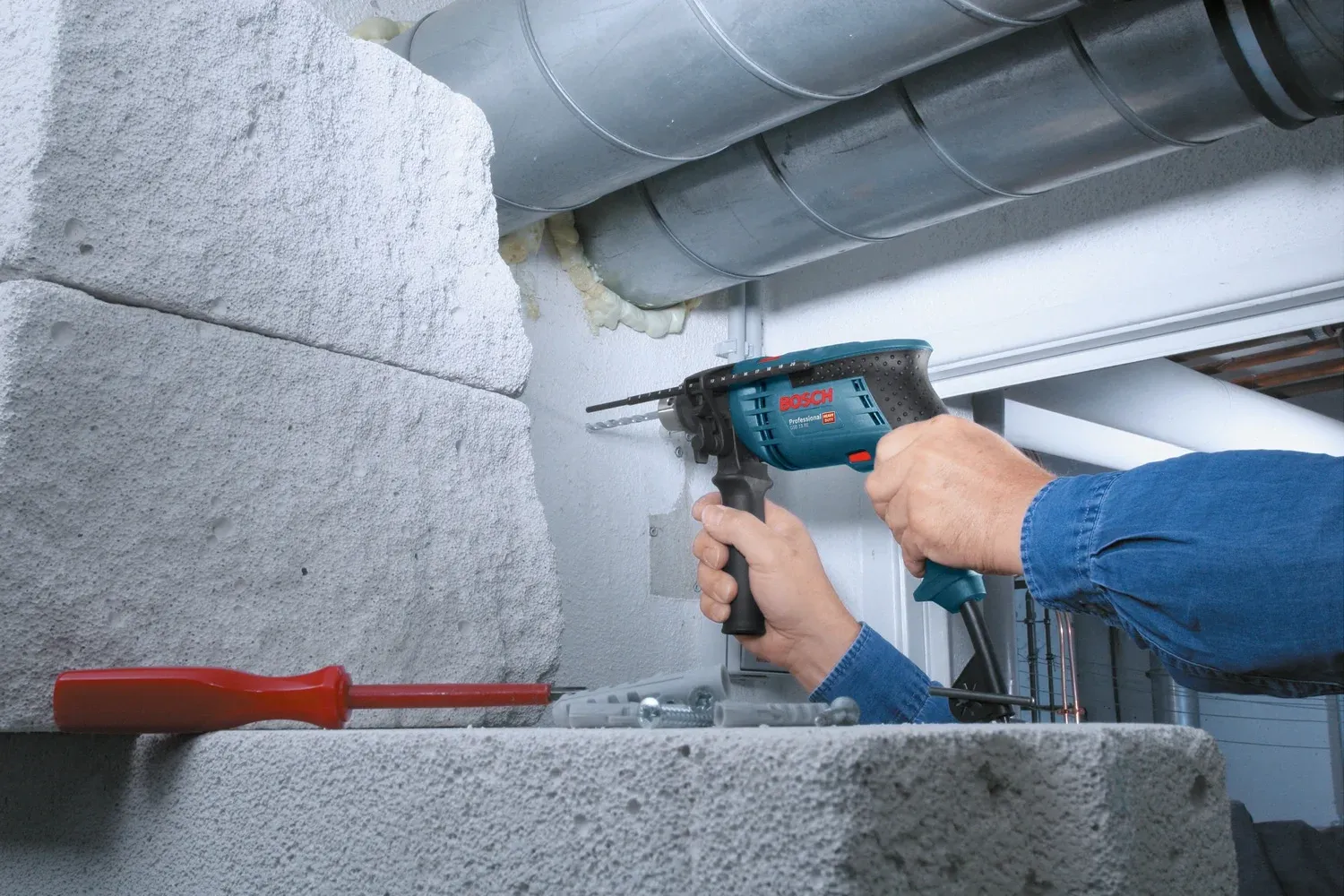 Дрель ударная Bosch GSB 13 RE Professional 600Вт патрон:быстрозажимной реверс 0601217100 - фото 7