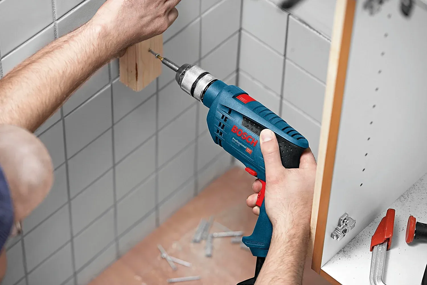 Дрель ударная Bosch GSB 13 RE Professional 600Вт патрон:быстрозажимной реверс 0601217100 - фото 8