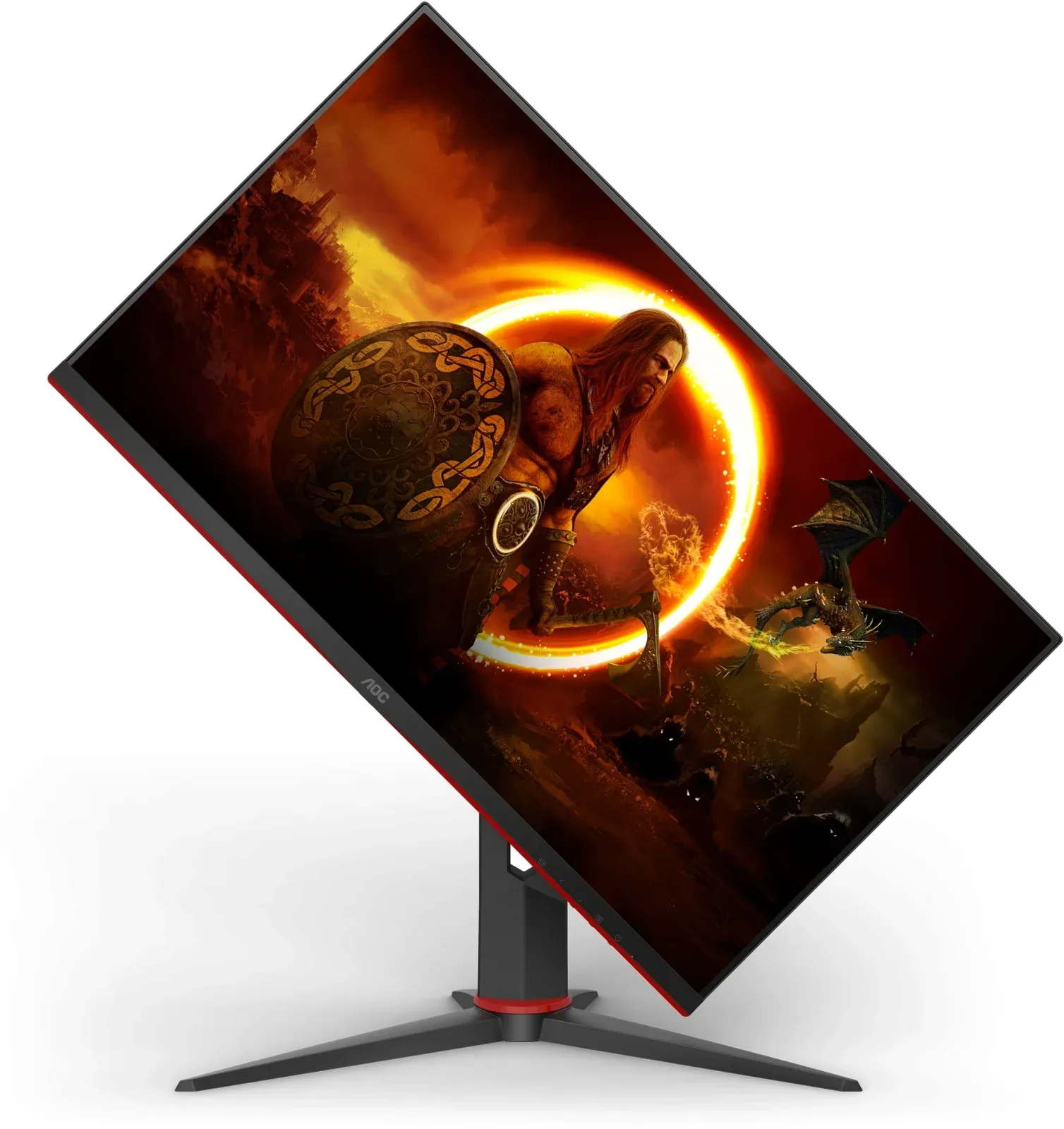 Монитор AOC 27 Q27G2U черный/красный VA LED 16:9 HDMI матовая HAS Piv 250cd 178гр/178гр 2560x1440 144Hz FreeSync Premium DP 2K USB 5.2кг - фото 3