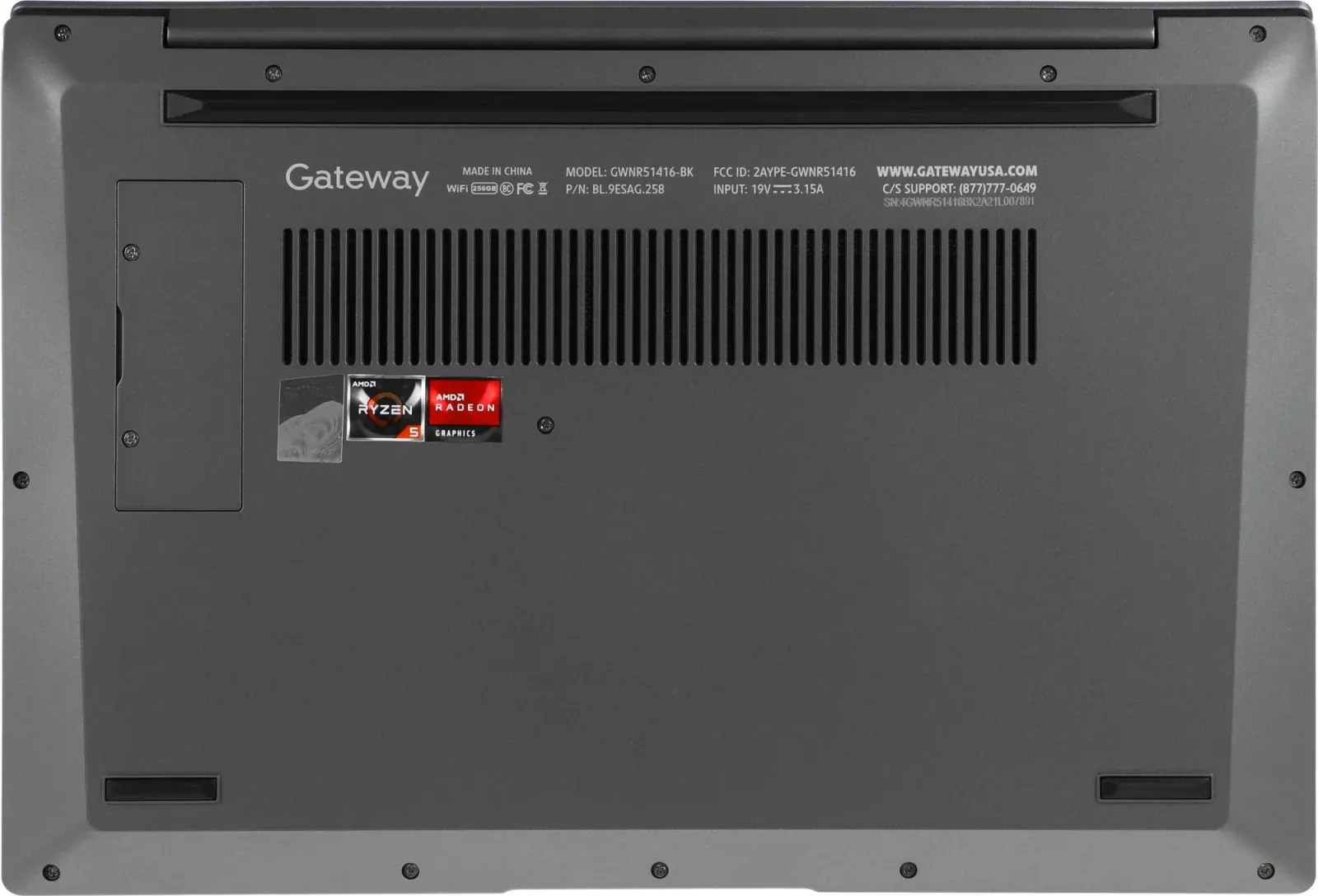 Ноутбук Gateway Ultra Slim 14 Ryzen 5 3500U 8Gb SSD256Gb AMD Radeon Vega 8 14.1 IPS FHD 1920x1080 Windows 11 Home black WiFi BT Cam GWNR51416-BK - фото 5