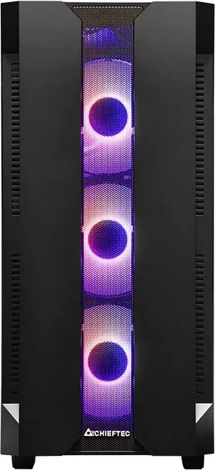Корпус Chieftec Hunter черный без БП ATX 4x120mm 4x140mm 2xUSB3.1 audio bott PSU - фото 2