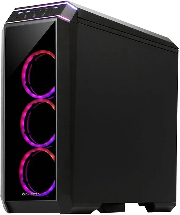 Корпус Chieftec Stallion II черный без БП ATX 2x120mm 2x140mm 1x180mm 1xUSB2.0 audio bott PSU - фото 2