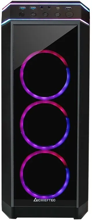 Корпус Chieftec Stallion II черный без БП ATX 2x120mm 2x140mm 1x180mm 1xUSB2.0 audio bott PSU - фото 3
