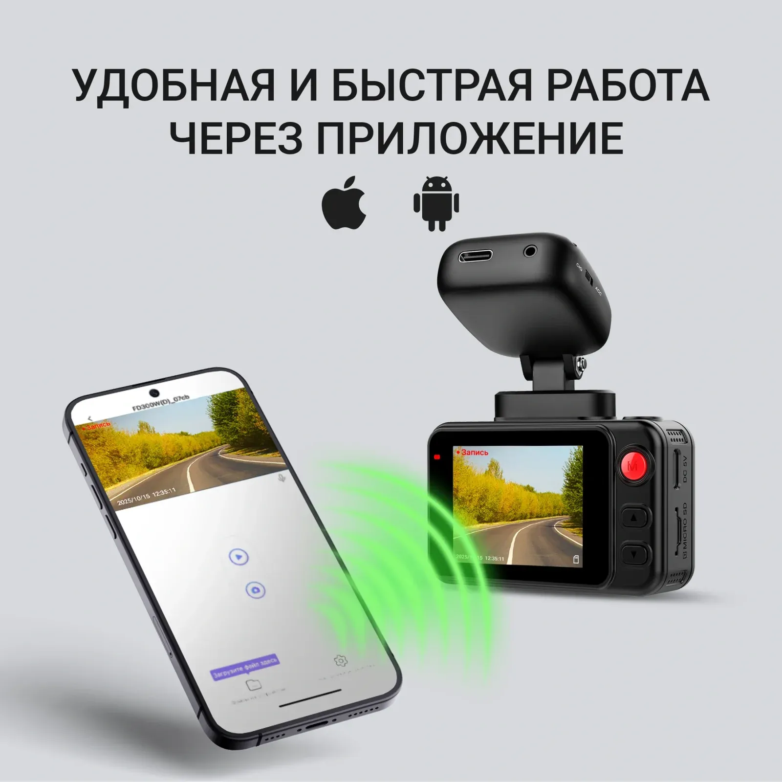 Видеорегистратор Digma FreeDrive 402W черный 4Mpix 2160x3840 1080p 170гр. SA 223 - фото 6