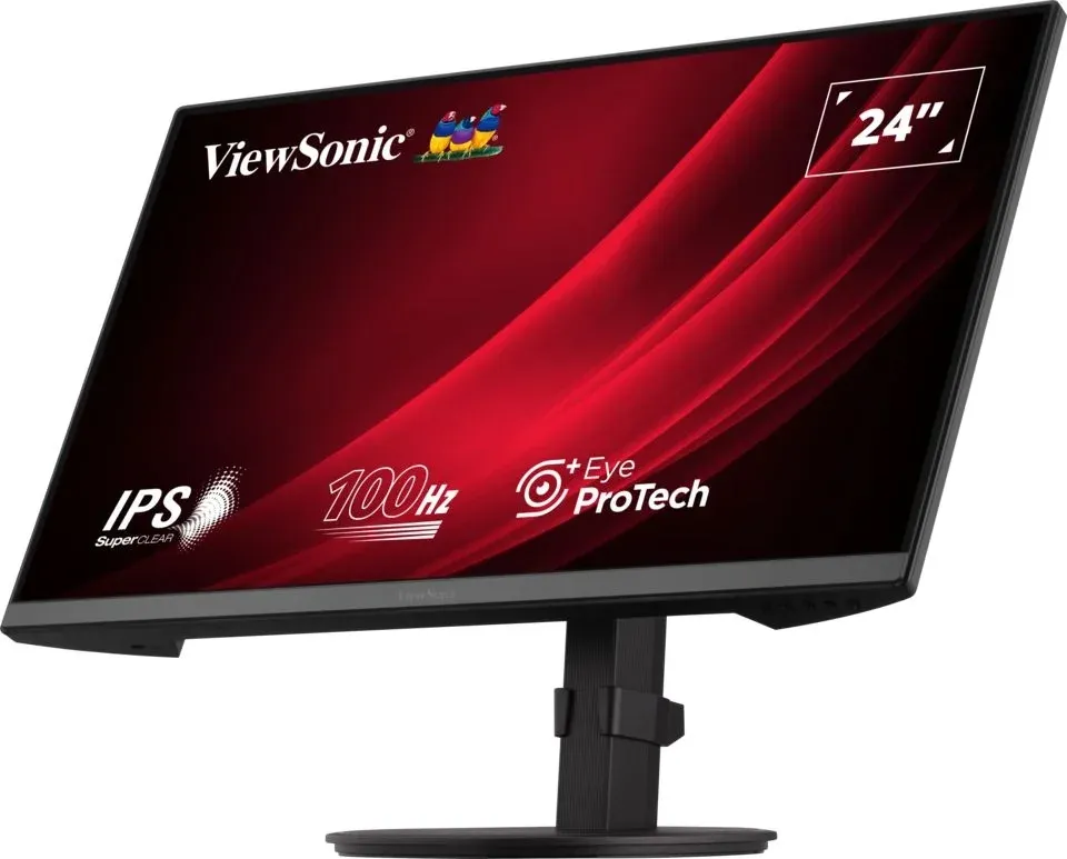 Монитор ViewSonic 23.8 VA2408-HDJ черный IPS LED 16:9 HDMI матовая HAS Piv 250cd 178гр/178гр 1920x1080 100Hz VGA DP FHD 5.2кг - фото 2
