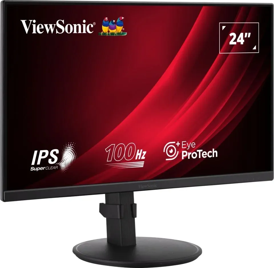 Монитор ViewSonic 23.8 VA2408-HDJ черный IPS LED 16:9 HDMI матовая HAS Piv 250cd 178гр/178гр 1920x1080 100Hz VGA DP FHD 5.2кг - фото 4