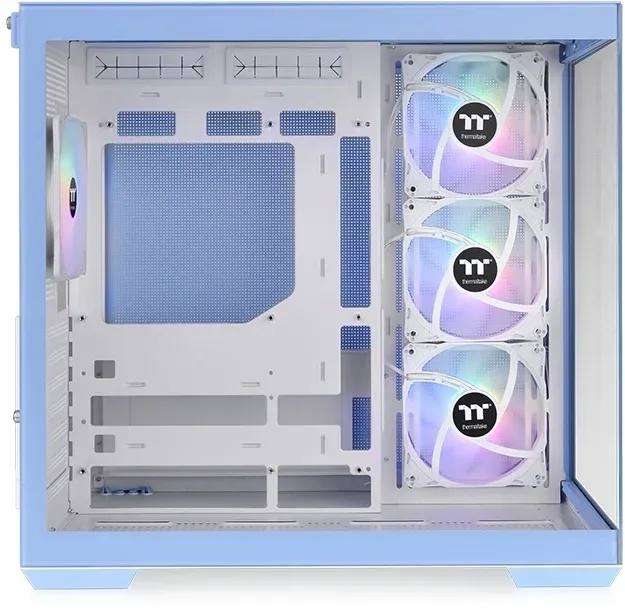 Корпус Thermaltake View 380 TG ARGB Hydrangea синий без БП ATX 6x120mm 2x140mm 1x200mm 2xUSB3.0 audio bott PSU - фото 3