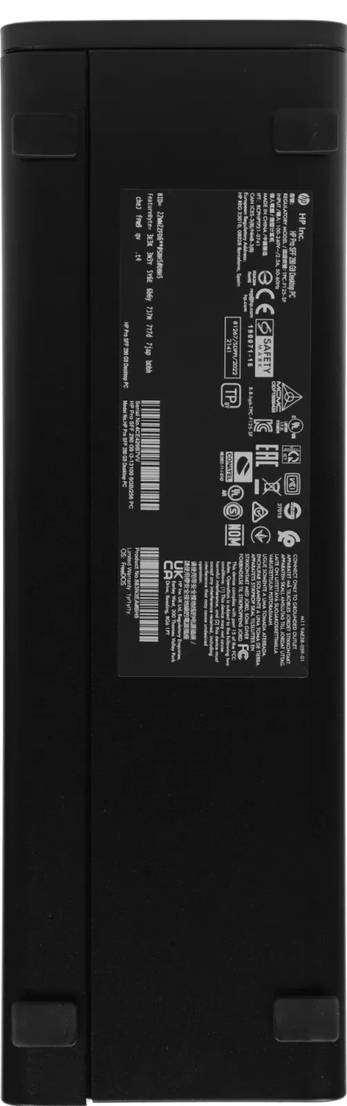 ПК HP Pro 290 G9 SFF i3 13100 3.4 8Gb SSD256Gb UHDG 730 FreeDOS GbitEth 180W kb мышь клавиатура черный 883N3EA - фото 8