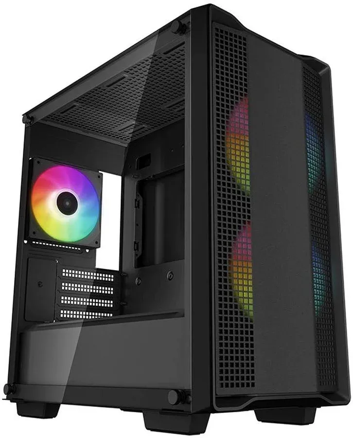 Корпус Deepcool CC360 ARGB черный без БП mATX 5x120mm 4x140mm 1xUSB2.0 1xUSB3.0 audio bott PSU - фото 1