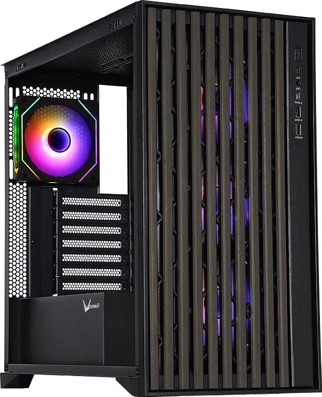 Корпус Formula TimberLine T0 черный без БП ATX 6x120mm 6x140mm 2xUSB3.0 audio bott PSU - фото 2