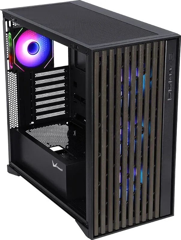 Корпус Formula TimberLine T0 черный без БП ATX 6x120mm 6x140mm 2xUSB3.0 audio bott PSU - фото 4
