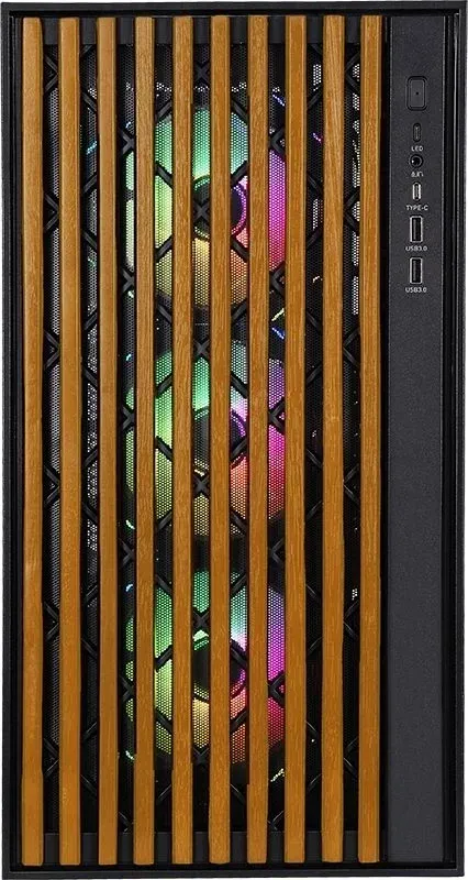 Корпус Formula TimberLine T0 черный без БП ATX 6x120mm 6x140mm 2xUSB3.0 audio bott PSU - фото 5