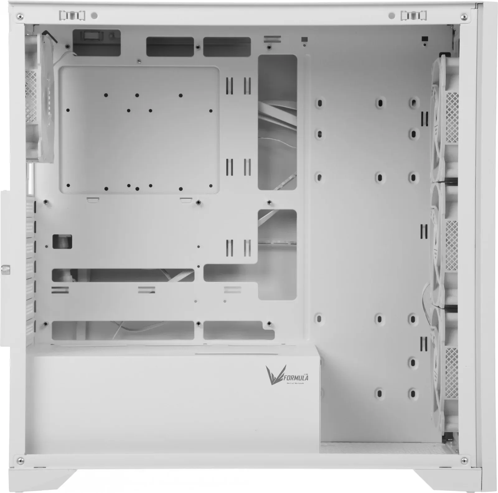 Корпус Formula TimberLine T0 белый без БП ATX 6x120mm 6x140mm 2xUSB3.0 audio bott PSU - фото 4