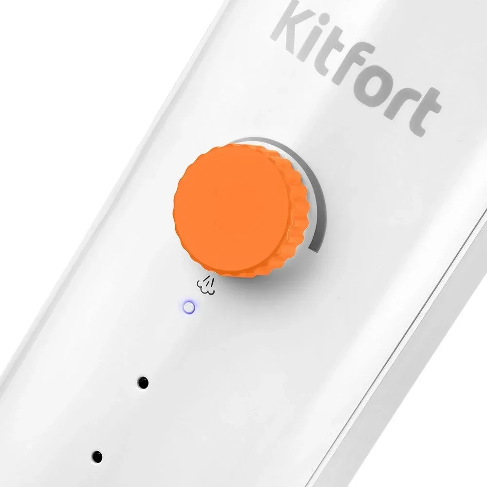 Швабра паровая Kitfort КТ-1048-2 1300Вт белый/оранжевый - фото 3