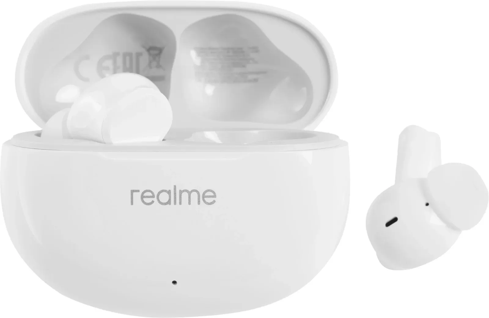 Гарнитура внутриканальные Realme Buds T110 белый беспроводные bluetooth в ушной раковине 631206000038 - фото 2