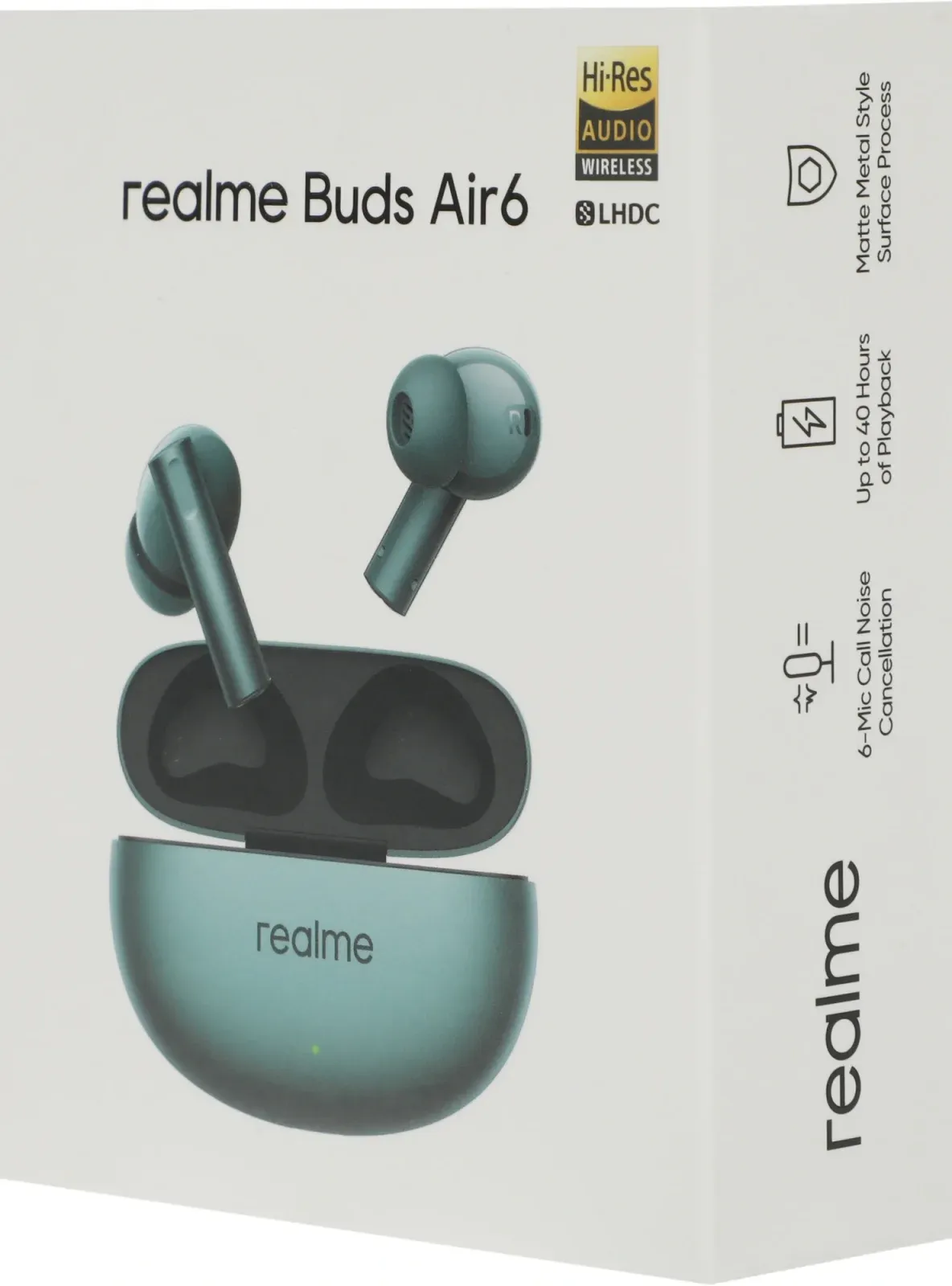 Гарнитура внутриканальные Realme Buds Air 6 зеленый беспроводные bluetooth в ушной раковине 631209000124 - фото 4
