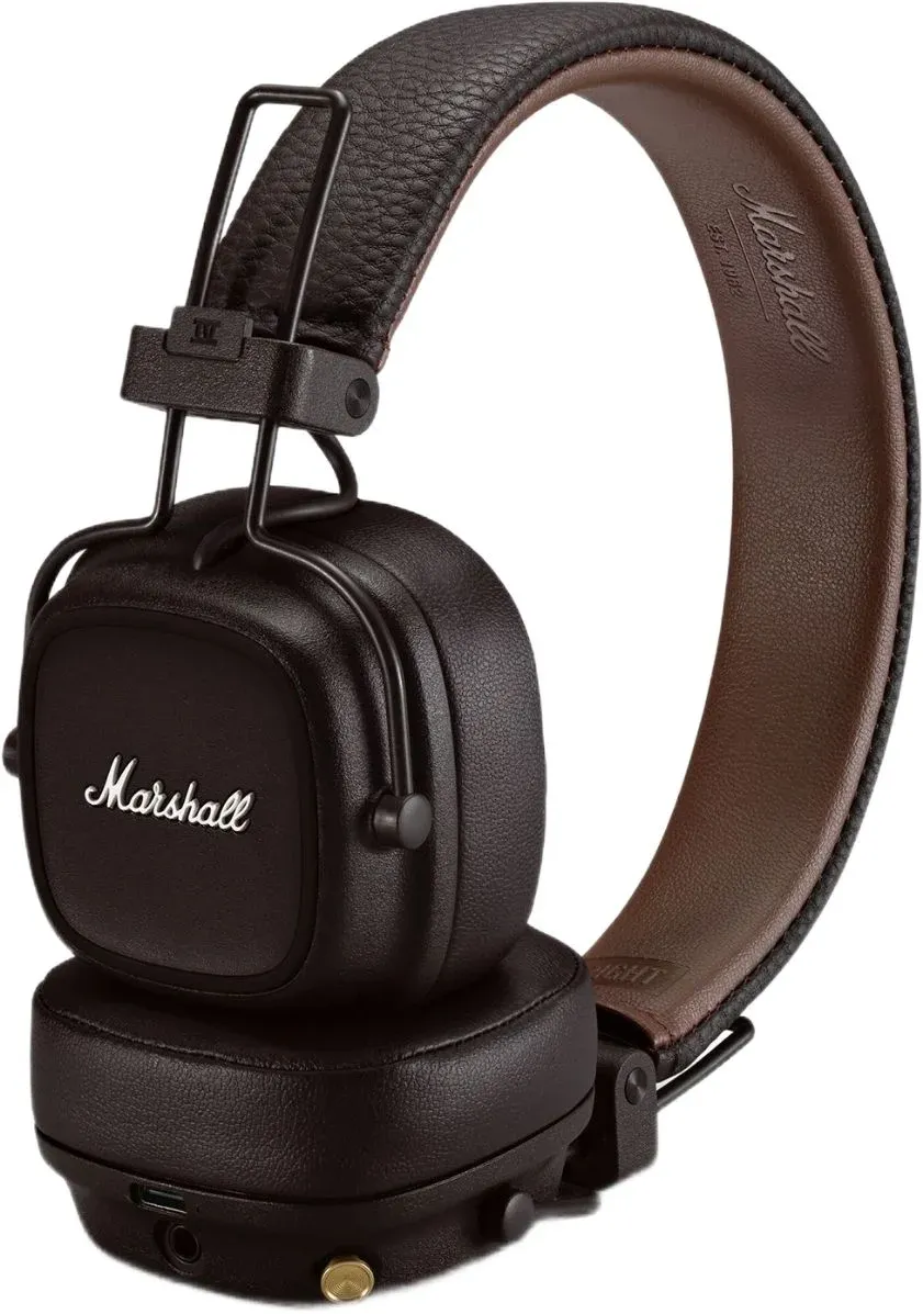 Гарнитура накладные Marshall Major IV коричневый беспроводные bluetooth оголовье MAJOR IV BROWN - фото 4
