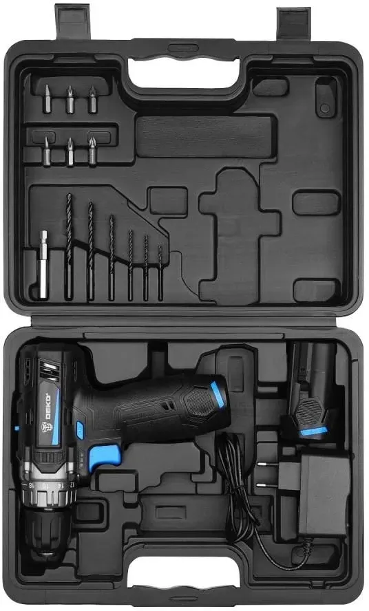 Дрель-шуруповерт Deko DKCD12V PRO аккум. патрон:быстрозажимной кейс в комплекте 083-1007 - фото 4