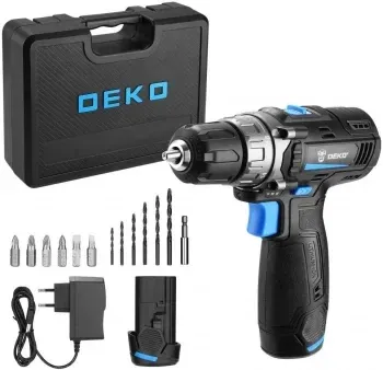 Дрель-шуруповерт Deko DKCD12V PRO аккум. патрон:быстрозажимной кейс в комплекте 083-1007 - фото 7