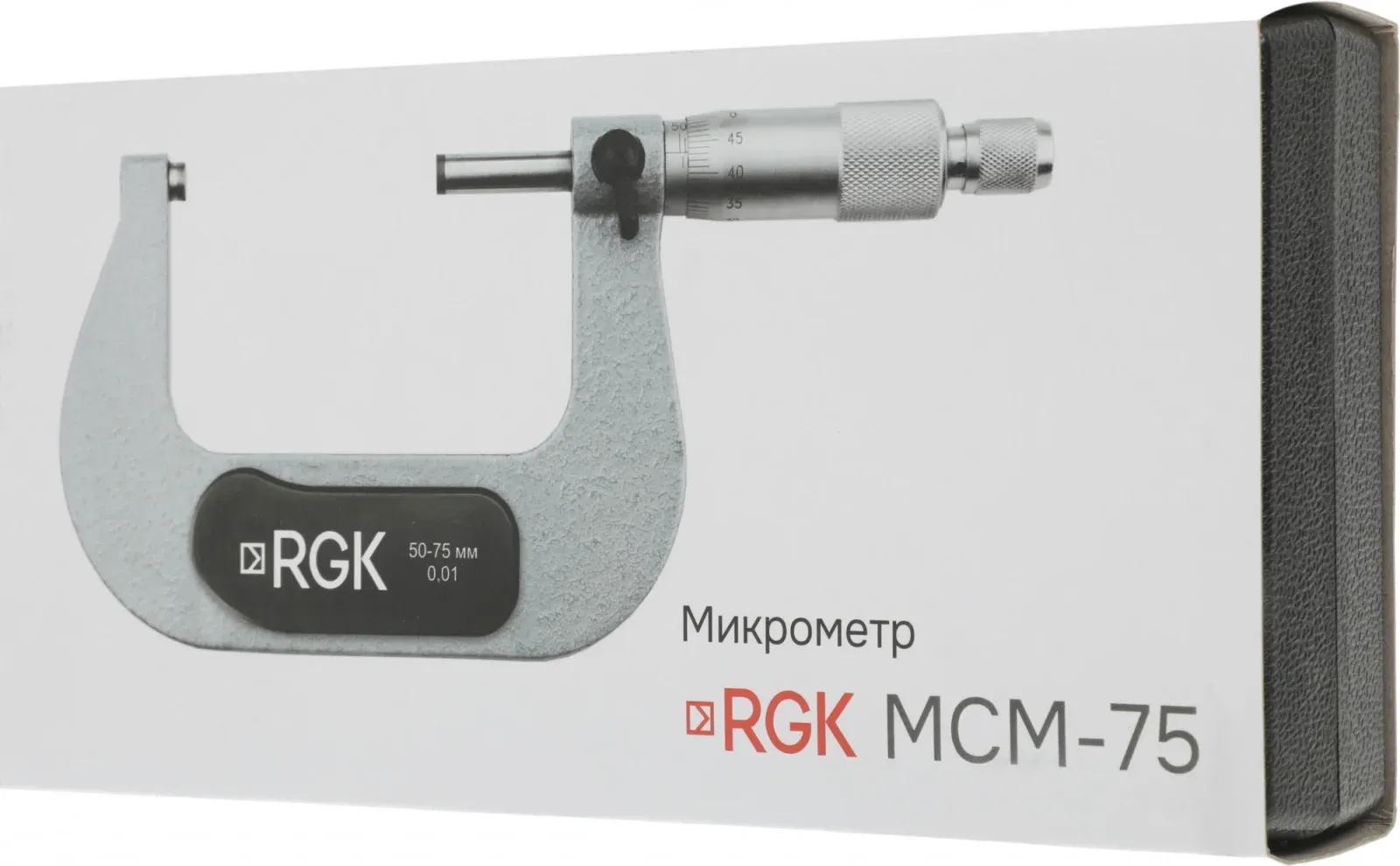 Микрометр RGK MCM-75 гладкий МК разм.шага 0.01мм серый черный 756983 - фото 8