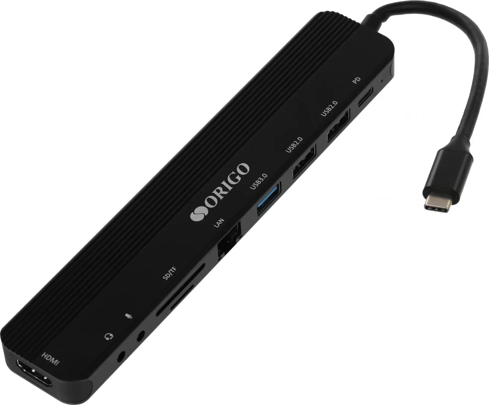 Разветвитель USB-C Origo OU3350SNPD 3порт. черный OU3350SNPD/A1A