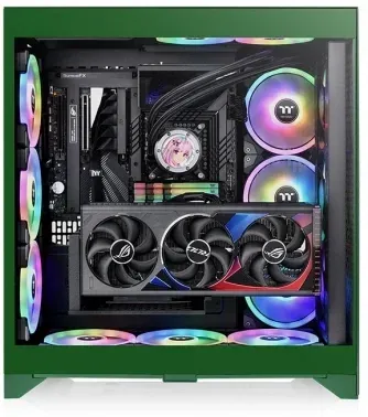 Корпус Thermaltake CTE E660MX Racing зеленый без БП E-ATX 13x120mm 11x140mm 2xUSB3.0 audio bott PSU - фото 8