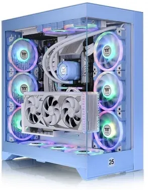 Корпус Thermaltake CTE E660MX Hydrangea голубой без БП E-ATX 13x120mm 11x140mm 2xUSB3.0 audio bott PSU - фото 7